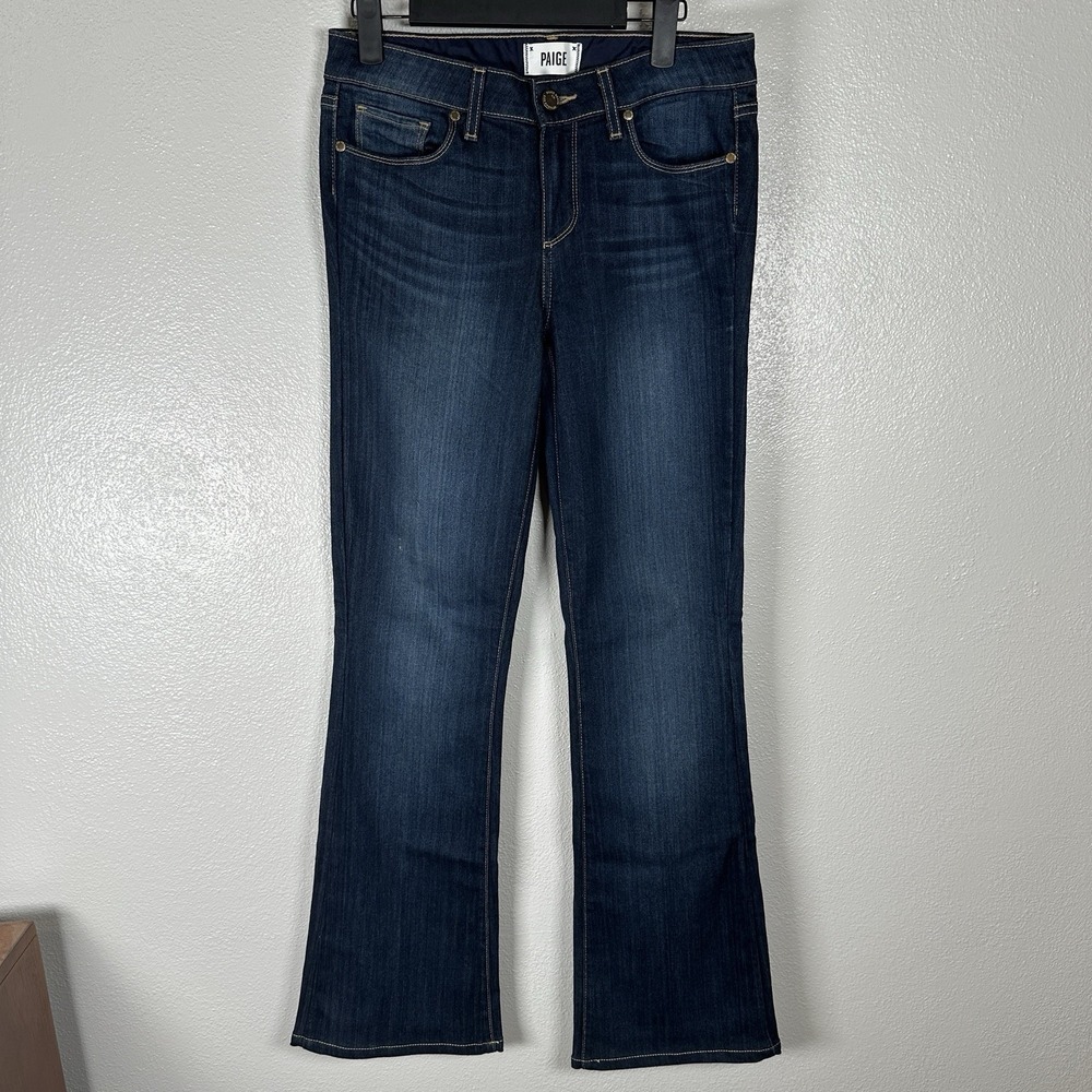 Paige Skyline Boot Jeans Womens Size 28‎ Dark Wash Blue Bootcut Stretch Denim